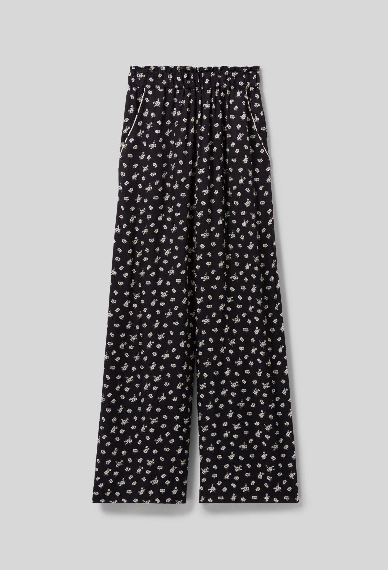 Pantalón ancho fluido estampado