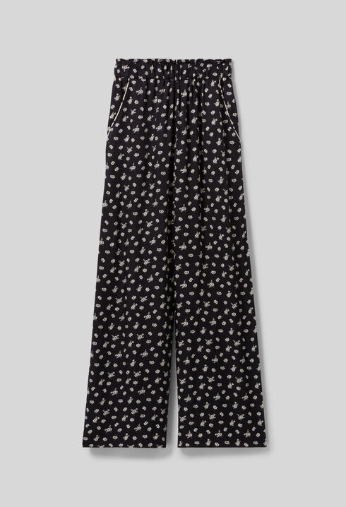 Pantalón ancho fluido estampado