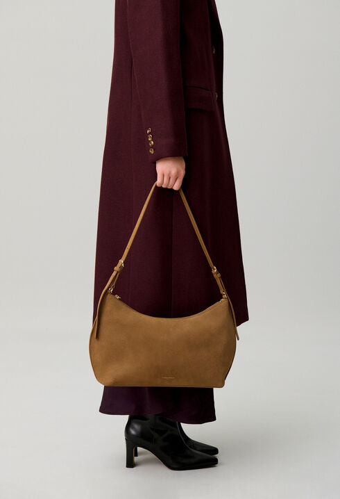 Bolso Azur M de piel de ante