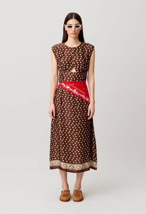 Vestido largo estampado