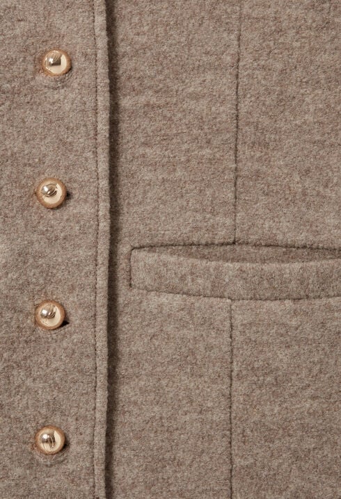 Chaqueta de lana abotonada