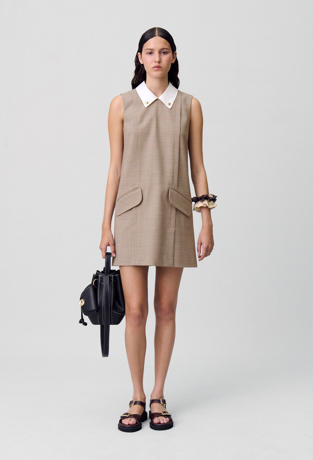 Vestido corto de cuadros