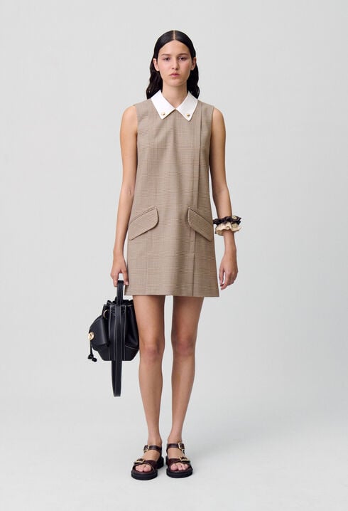 Vestido corto de cuadros
