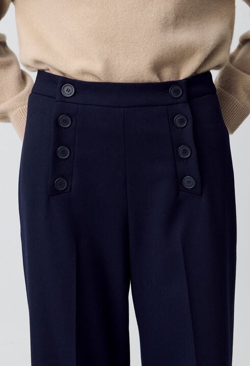Pantalón recto con botones