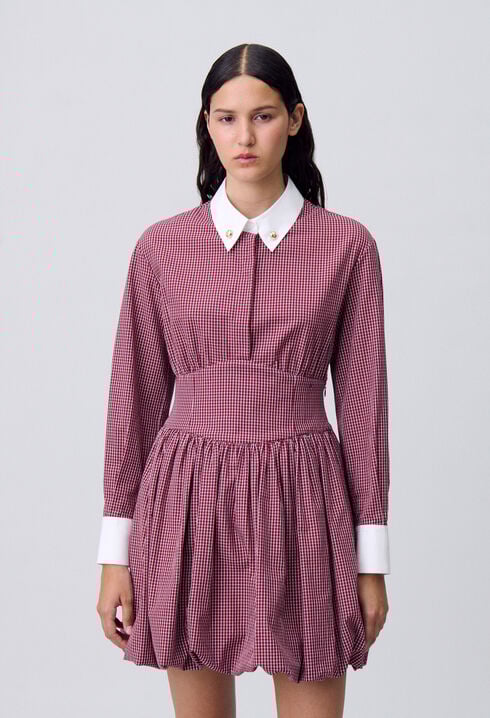 Vestido corto de cuadros