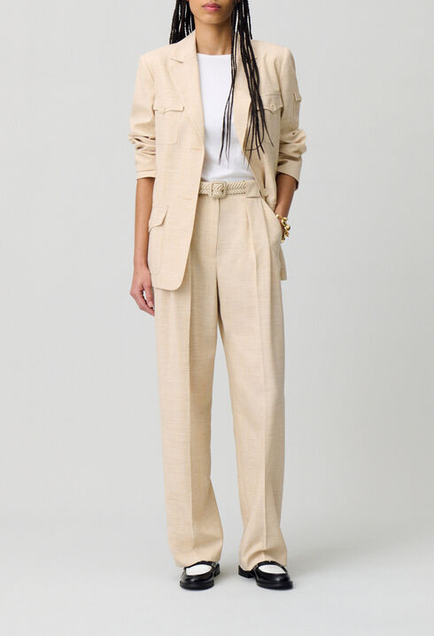 Pantal&oacute;n ancho de talle alto