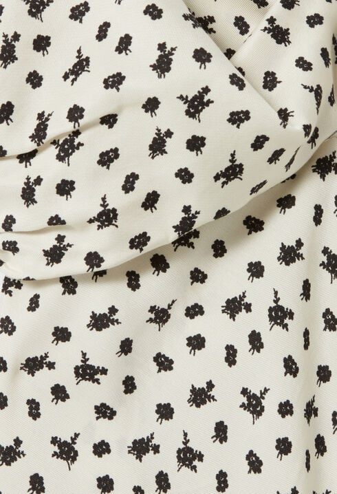 Vestido largo satinado estampada
