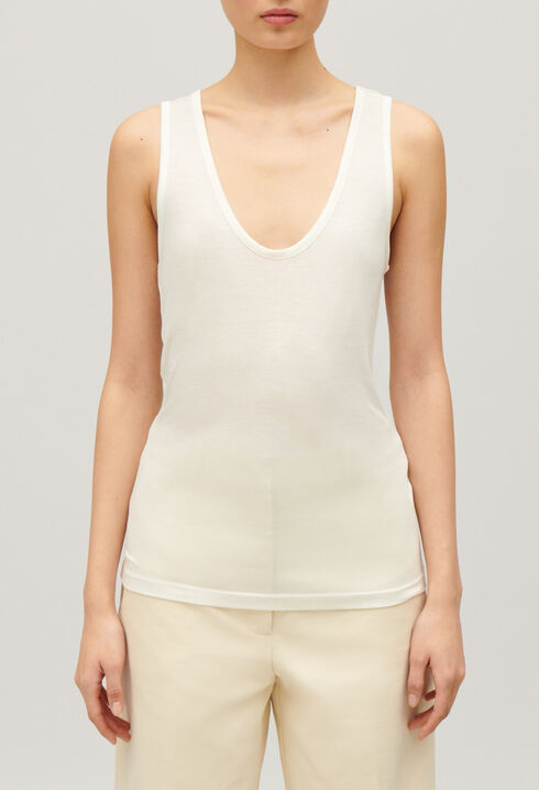Camiseta de tirantes crudo