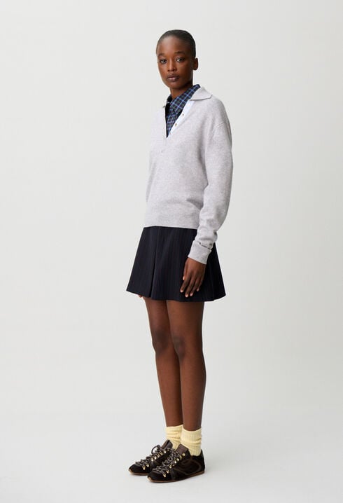 Jersey de lana con cuello de polo