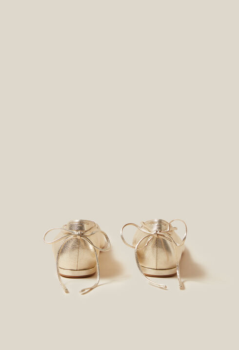 Bailarinas cuero dorado