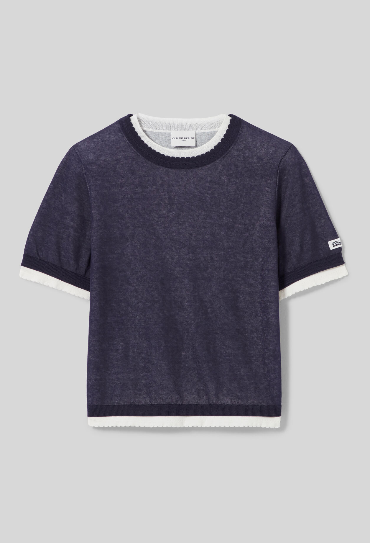 Jersey de punto en contraste
