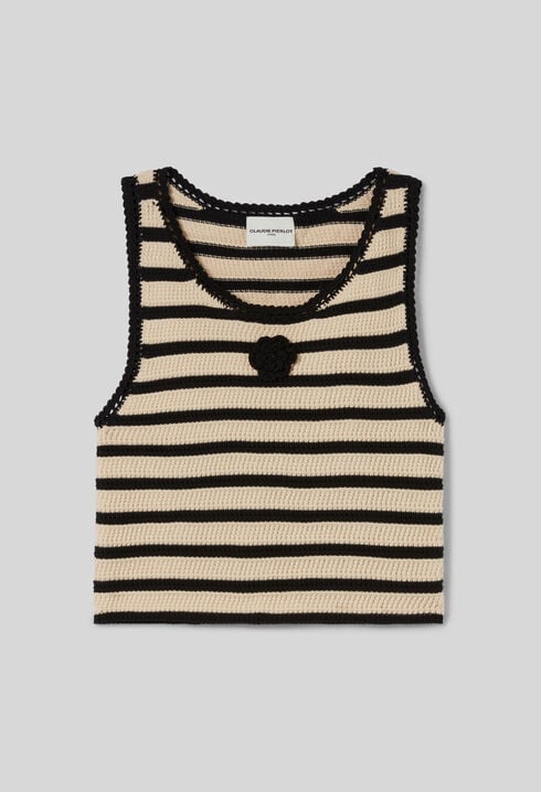 Top de crochet a rayas