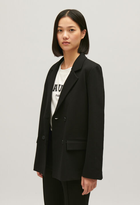 Chaqueta de traje oversize negra