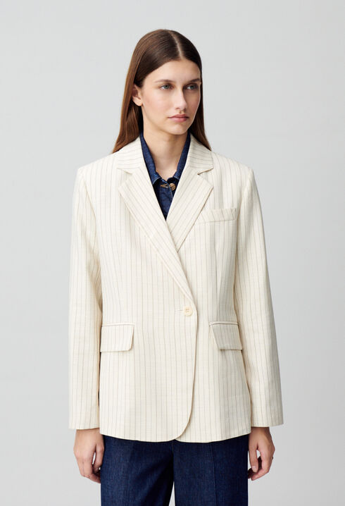 Chaqueta de traje a rayas