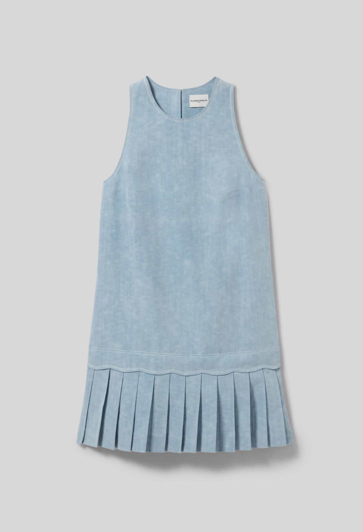 Vestido corto sin mangas