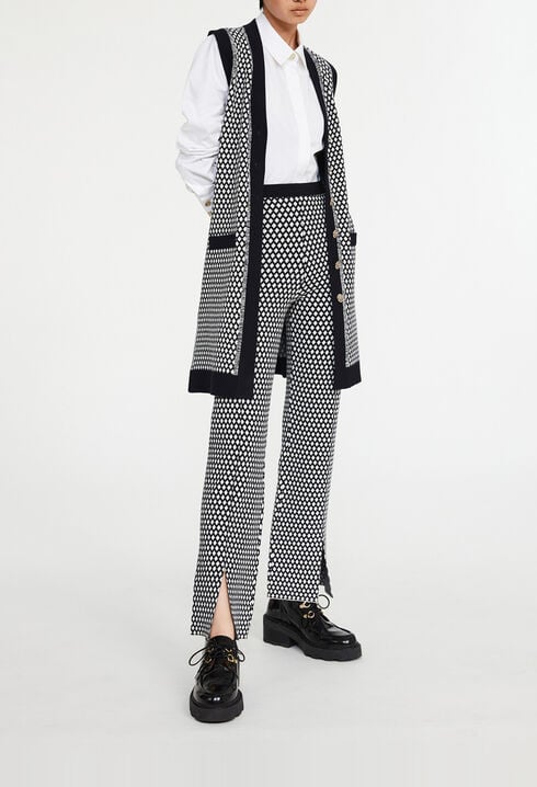 Pantalón de punto con motivos gráficos