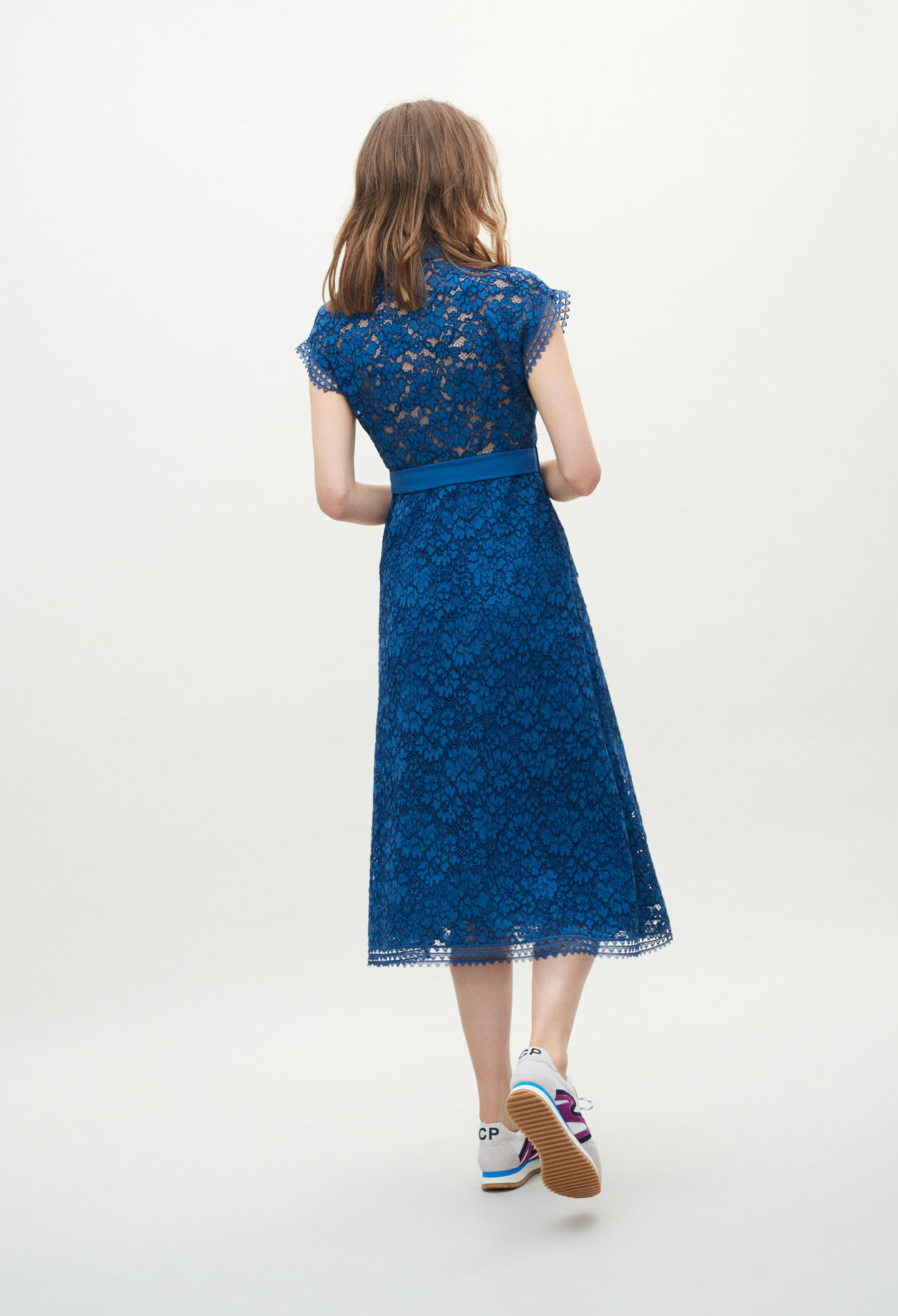 Vestido largo de encaje