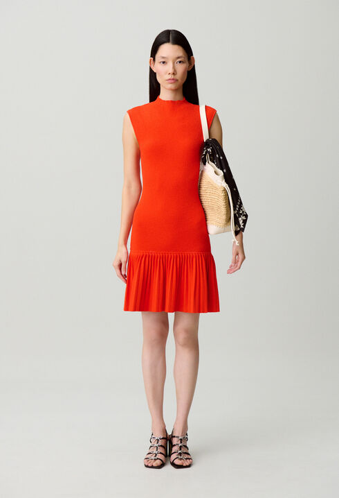 Vestido de punto plisado