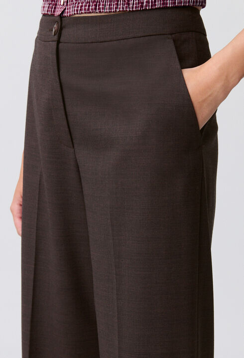 Pantalón recto de lana