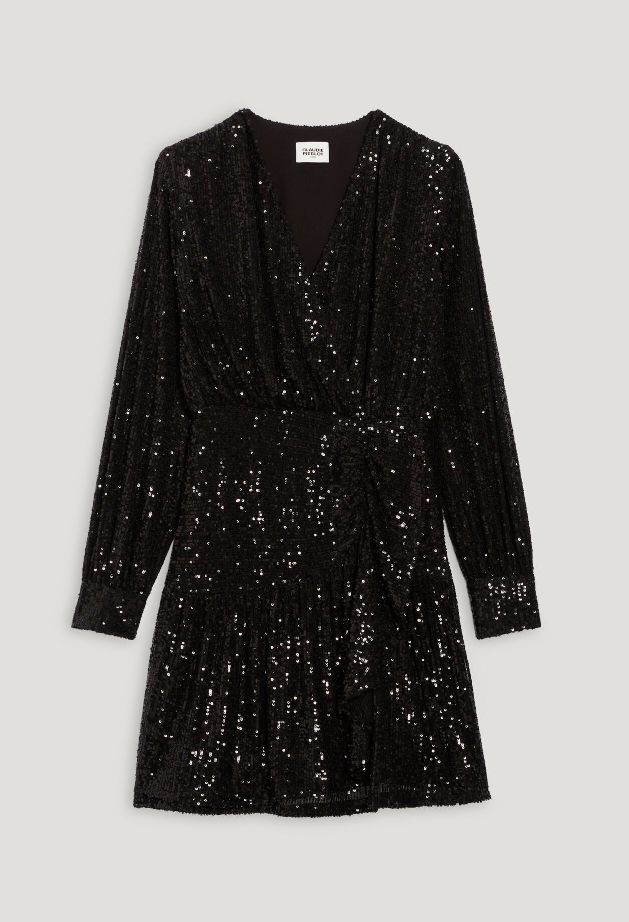 Vestido corto negro de lentejuelas