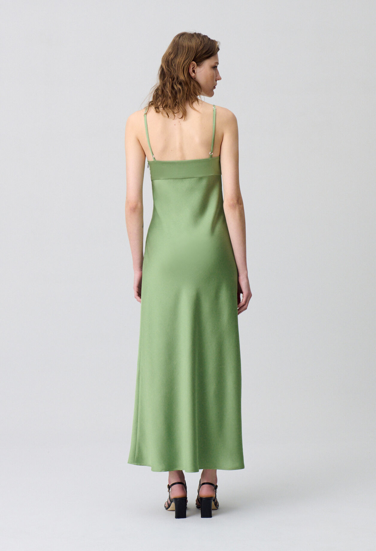 Vestido largo satinado