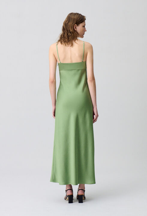 Vestido largo satinado