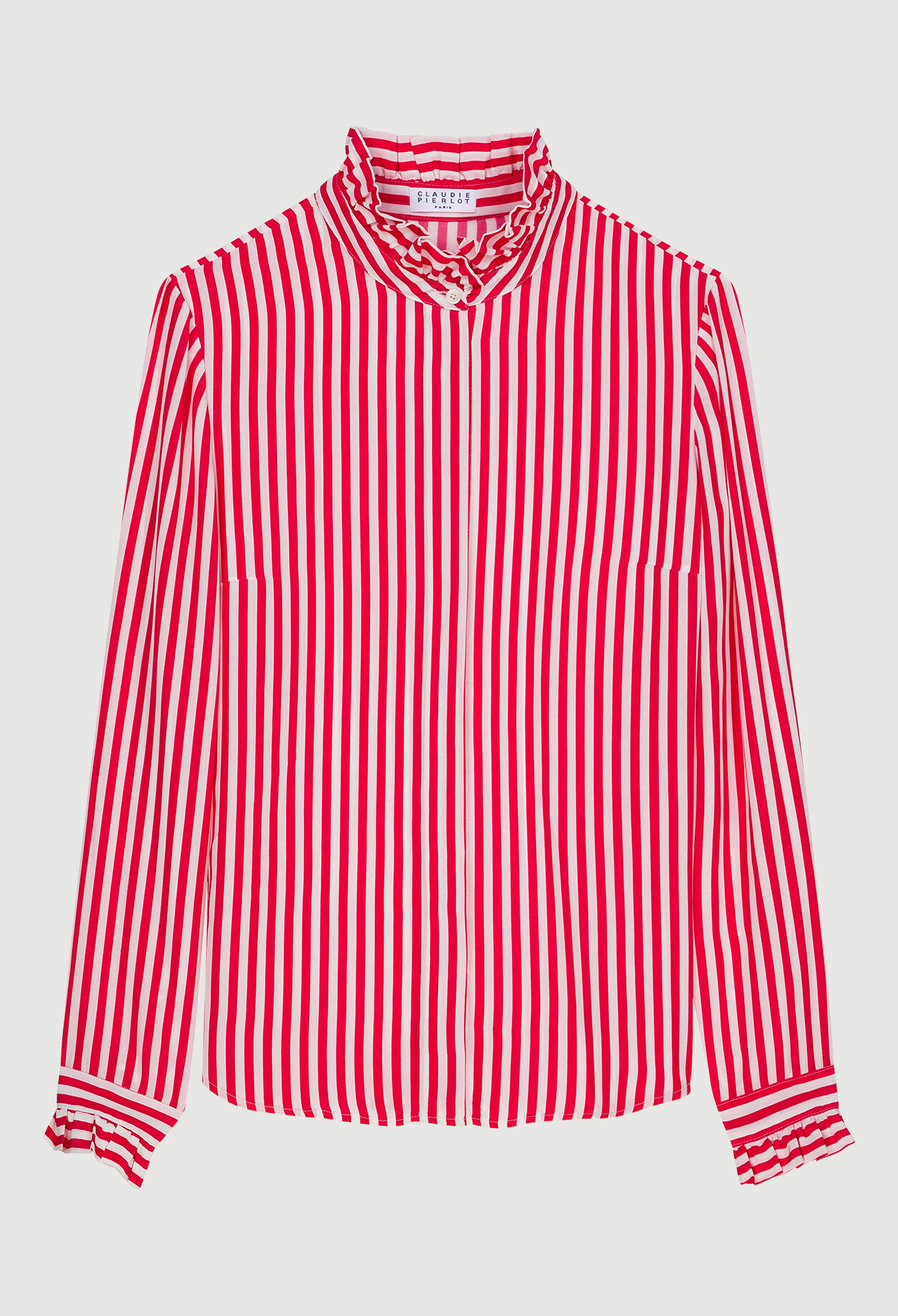Camisa de rayas rojas y blancas