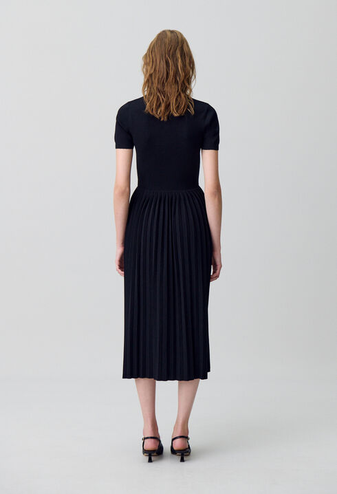 Vestido midi de punto fino