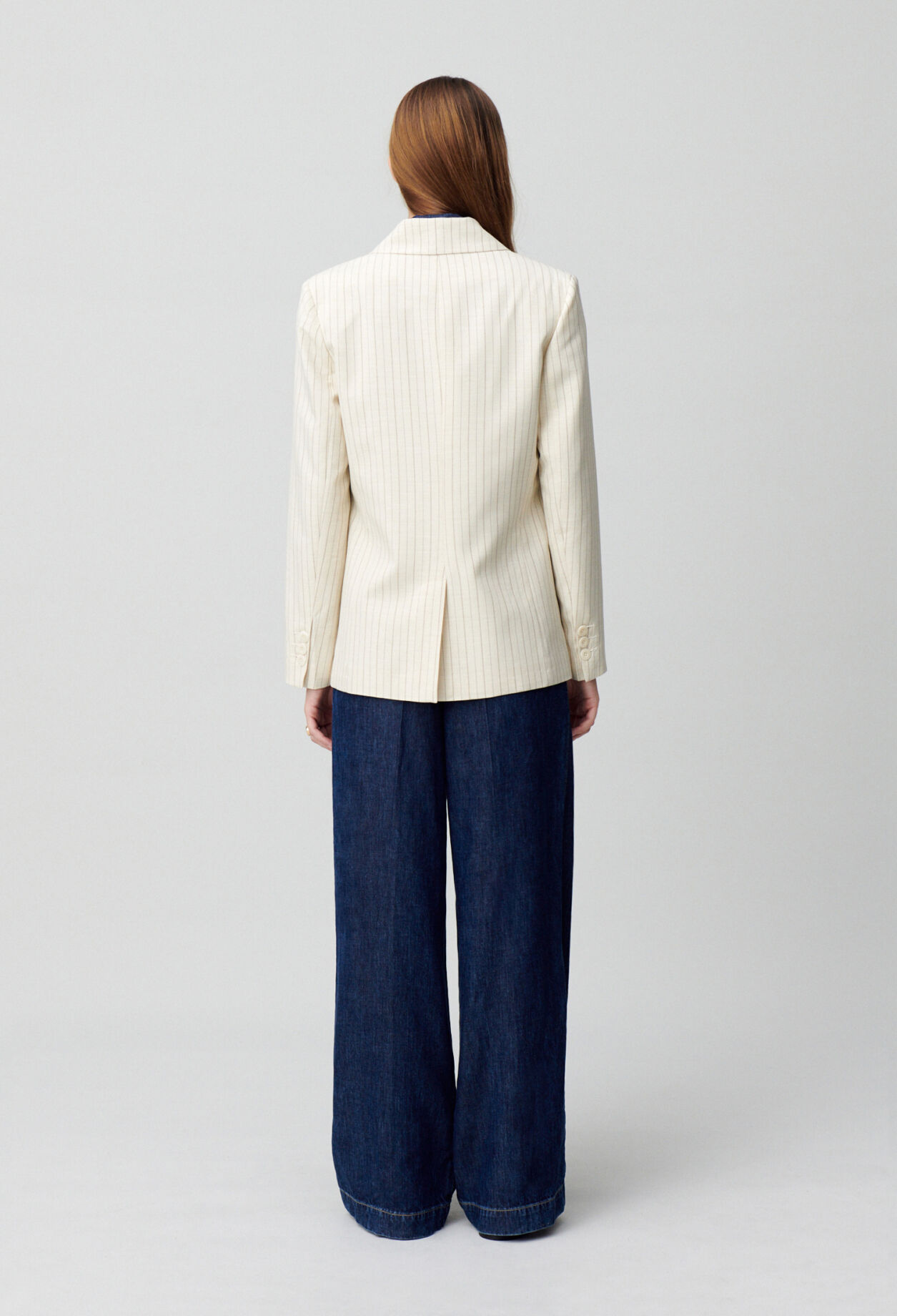 Chaqueta de traje a rayas
