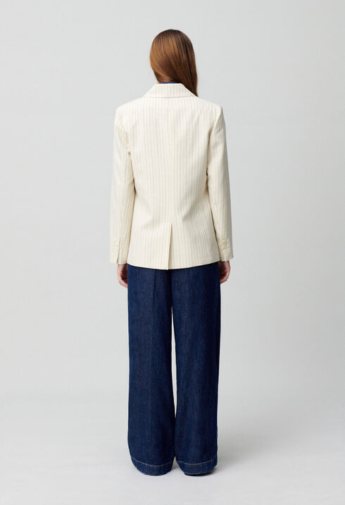 Chaqueta de traje a rayas