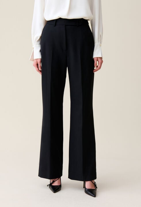 Pantalón de traje lana azul marino