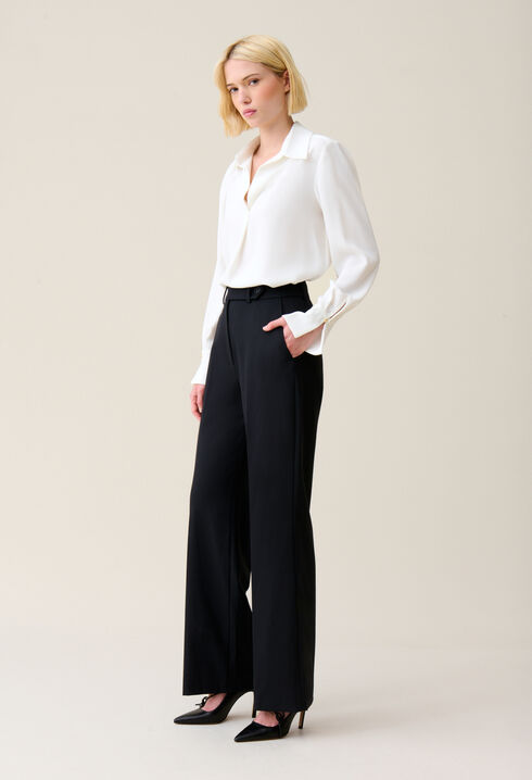 Pantalón de traje lana azul marino