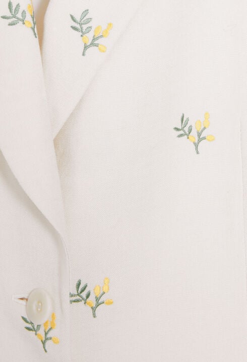 Chaqueta de sastre con bordados mimosa