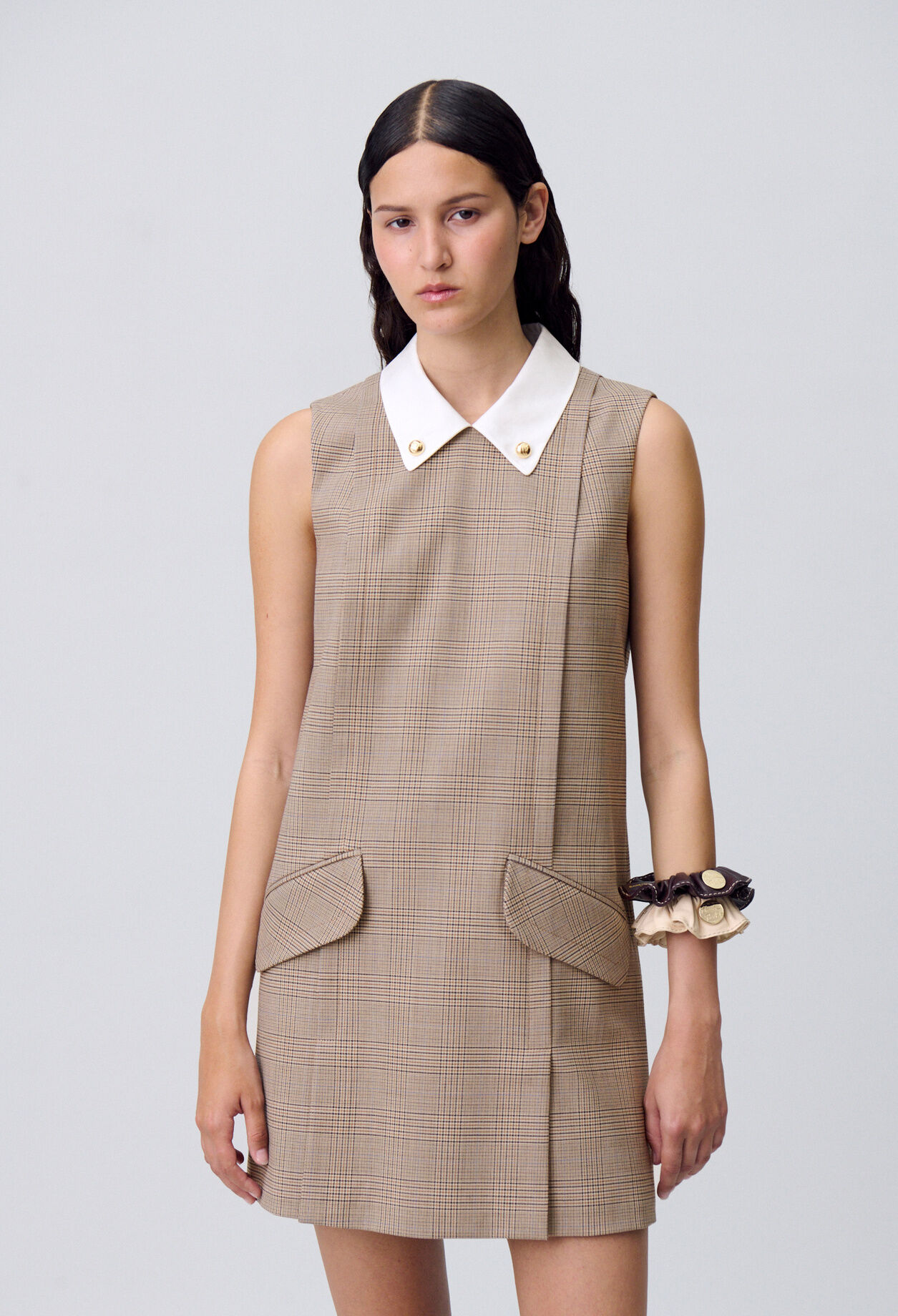 Vestido corto de cuadros