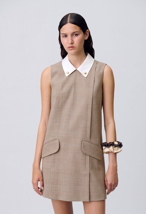 Vestido corto de cuadros