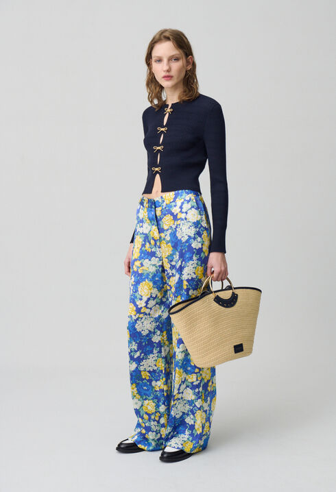 Pantalón ancho estampado