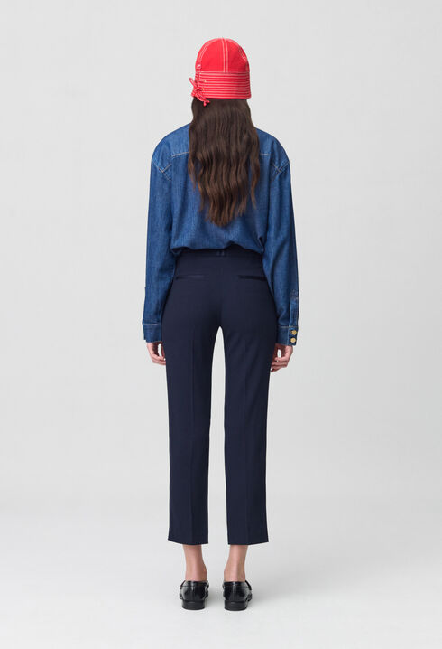 Pantalones de traje liso