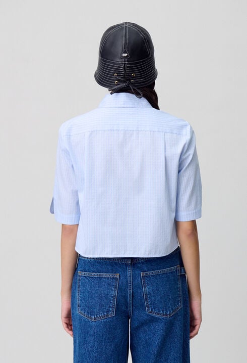 Camisa corta de cuadros