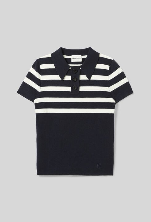 Polo de punto fino superior