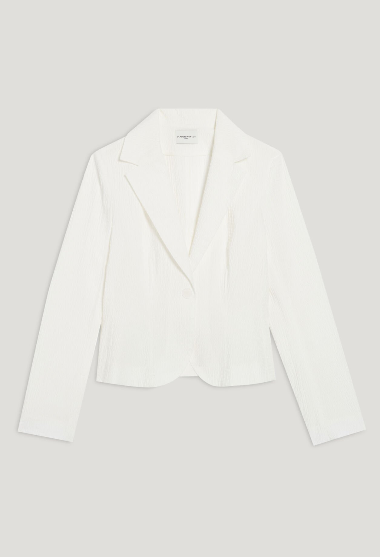 Chaqueta de sastre entallada en blanco