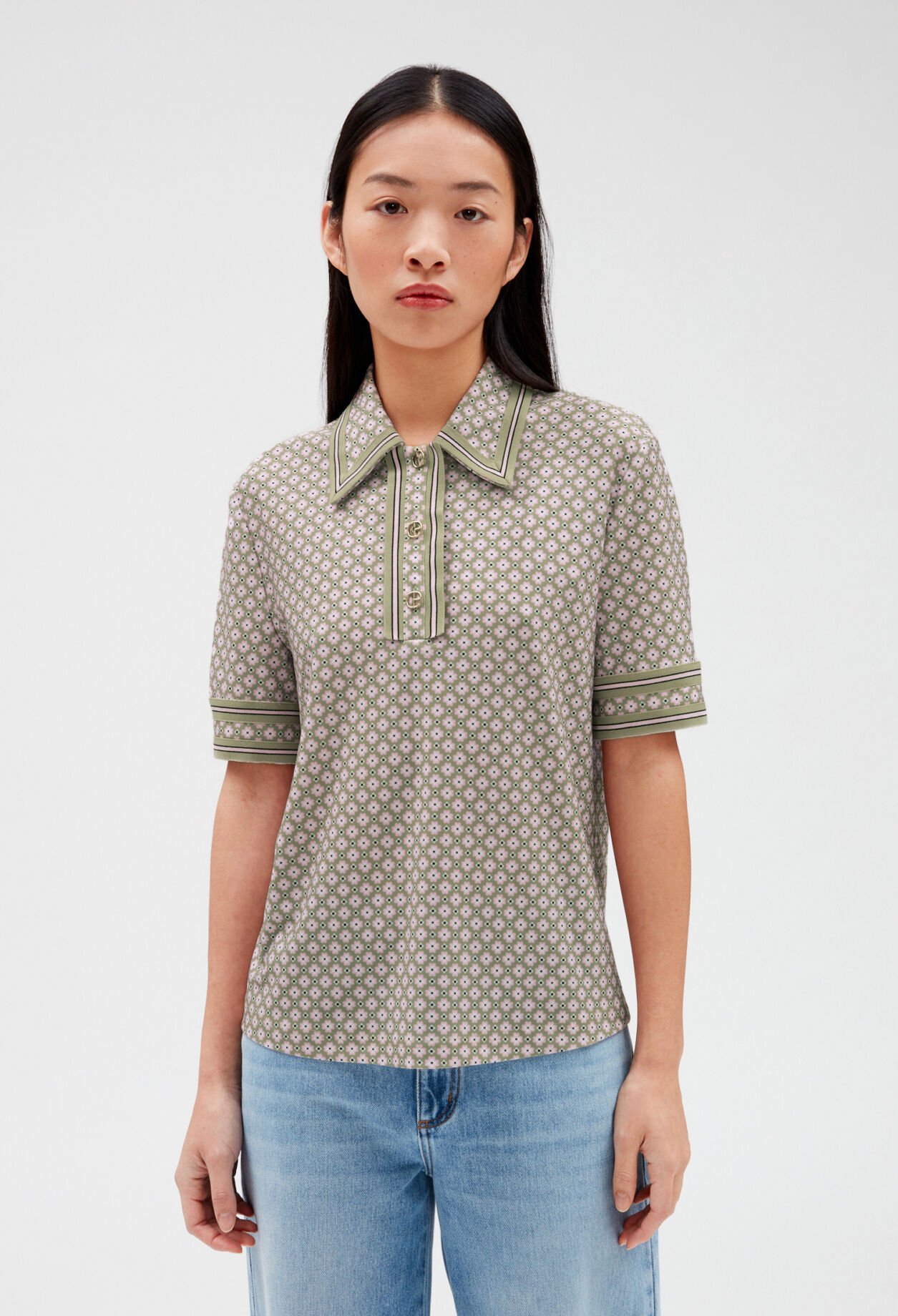 Polo de manga corta rosa
