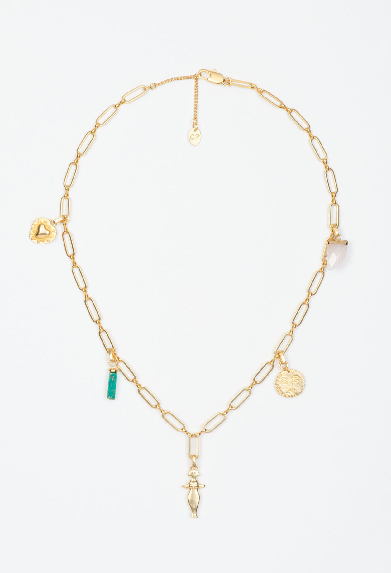 Collar de mallas doradas