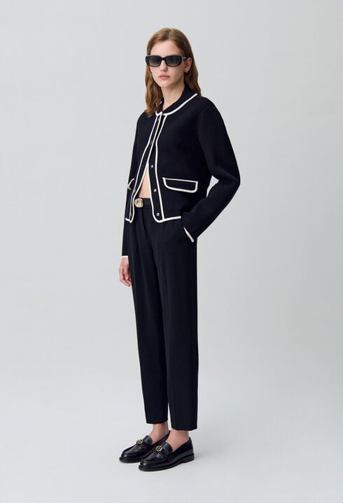 Pantalones de traje liso