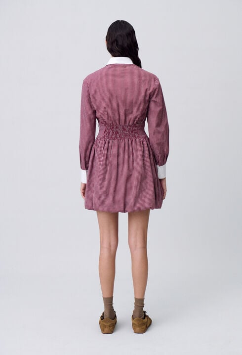 Vestido corto de cuadros