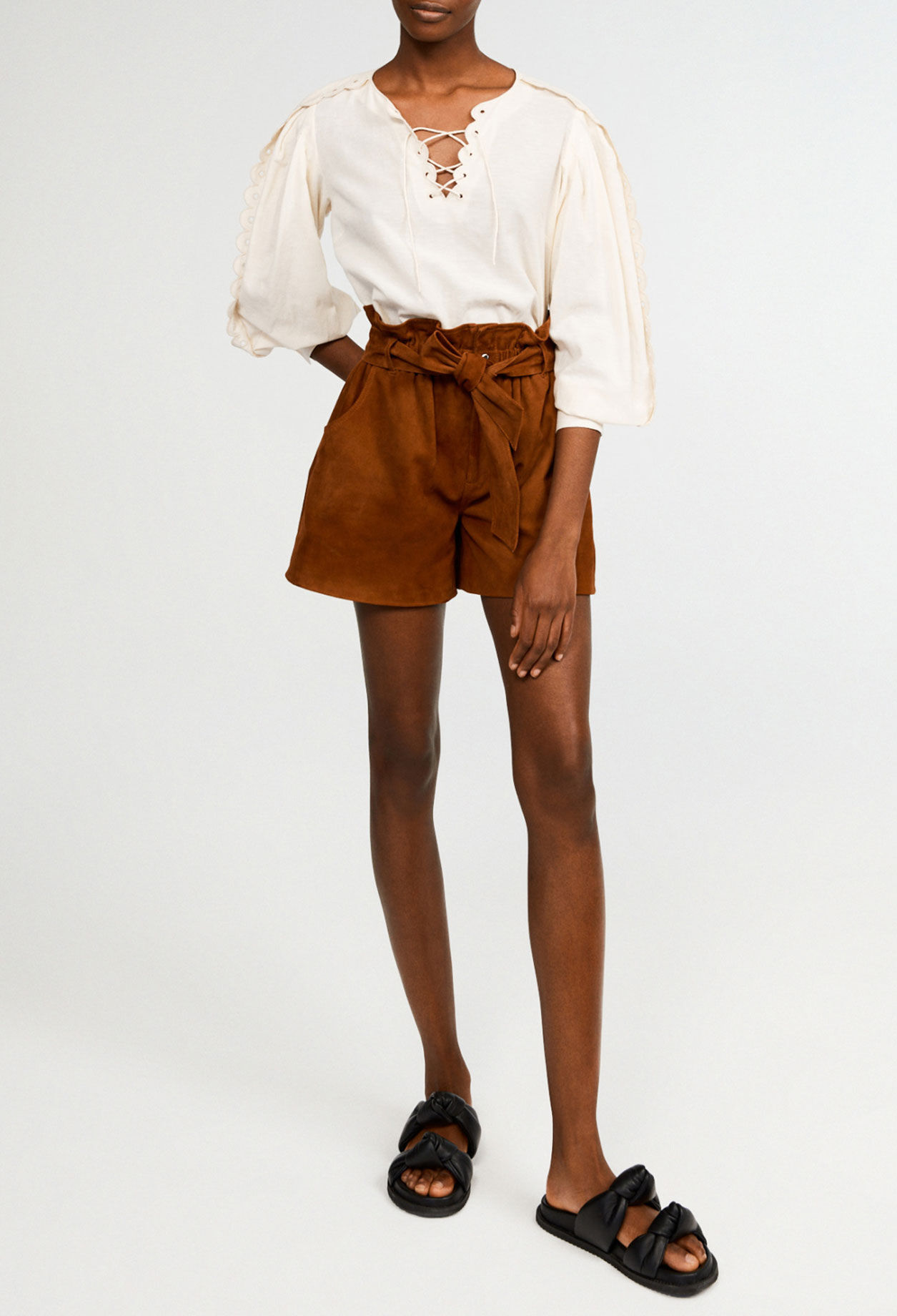 Pantalones cortos de ante