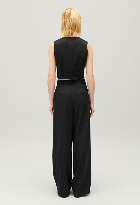 Chaleco traje gris chiné