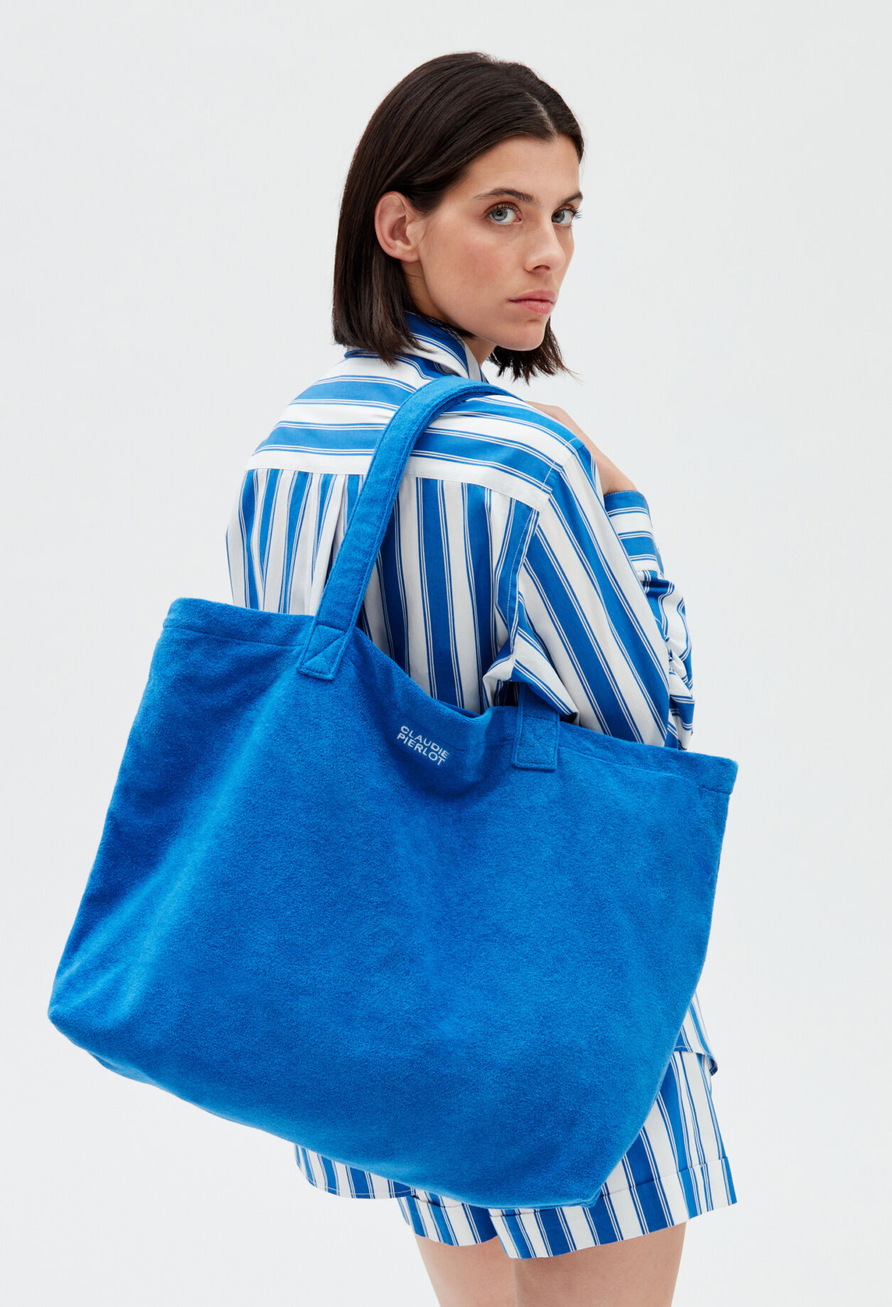 Tote bag felpa azul