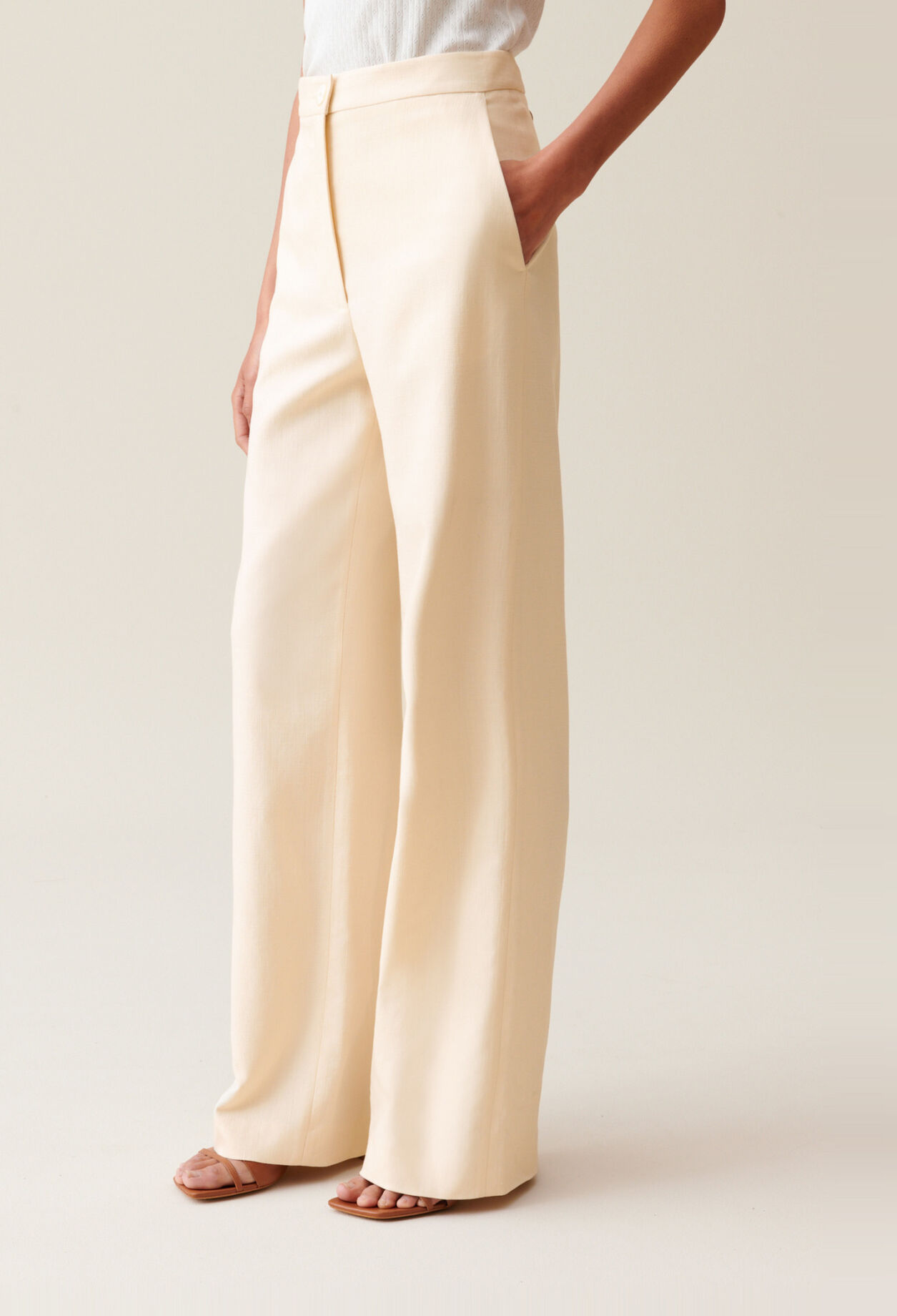 Pantal&oacute;n de sastre marfil