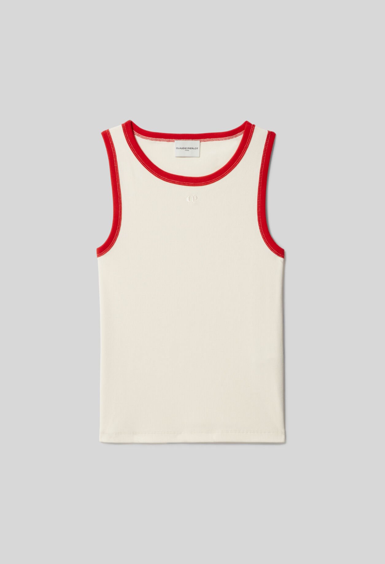 Camiseta sin mangas con contraste