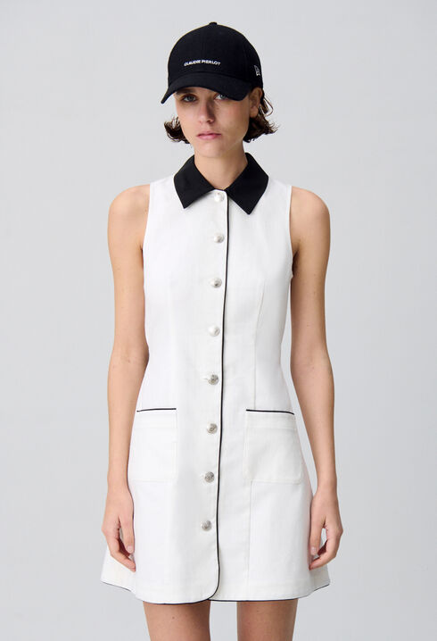 Vestido corto sin mangas
